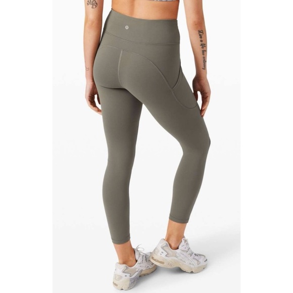 LULULEMON Grey Sage Invigorate High Rise Leggings 25” - Picture 1 of 7